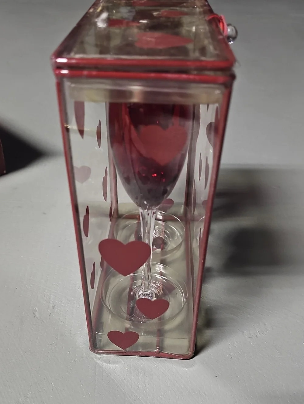 VTG Marshall Fields Red Heart Champagne Flutes Set Of 2 Rare Find NWT